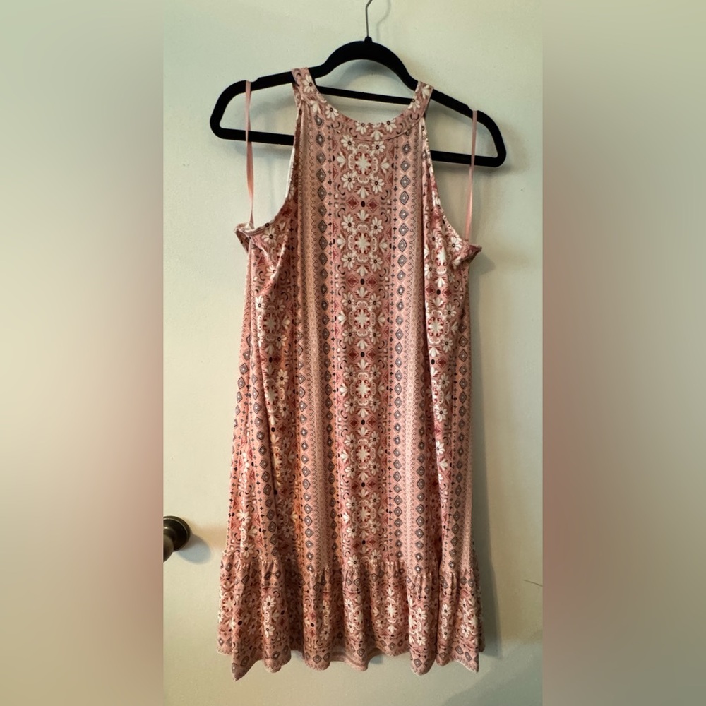 LOFT Pink Printed Mini Dress